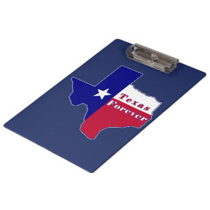 Porte-bloc Carte du drapeau Texas Forever
