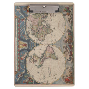 Porte-bloc Carte du monde antique : Art de la cartographie hi
