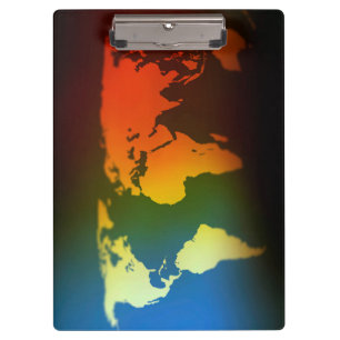 Porte-bloc Carte du monde jour et nuit porte - bloc