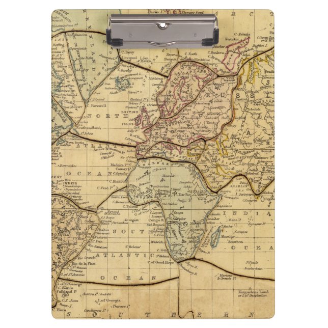 Porte-bloc Carte du monde sur la projection de Mercators (Devant)