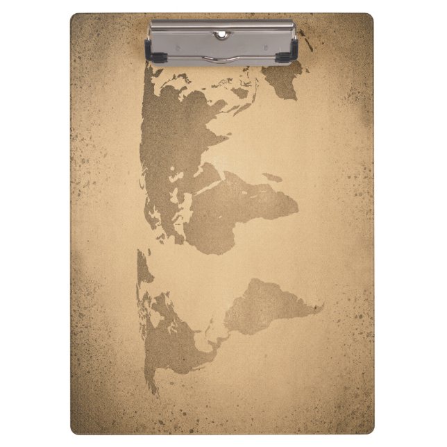 Porte-bloc carte du monde vintage (Devant)