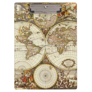 Porte-bloc Carte du Vieux Monde antique par Frederick de Wit,