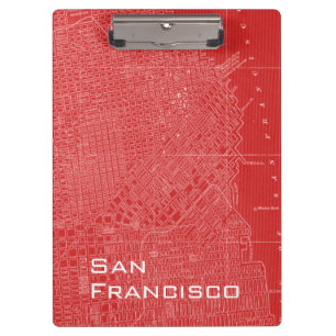 Porte-bloc Carte graphique de San Francisco