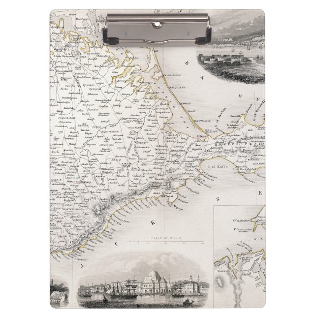 Porte-bloc CARTE : La CRIMÉE, c1855 (Devant)