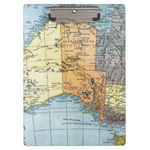 Porte-bloc CARTE : L'AUSTRALIE, c1890