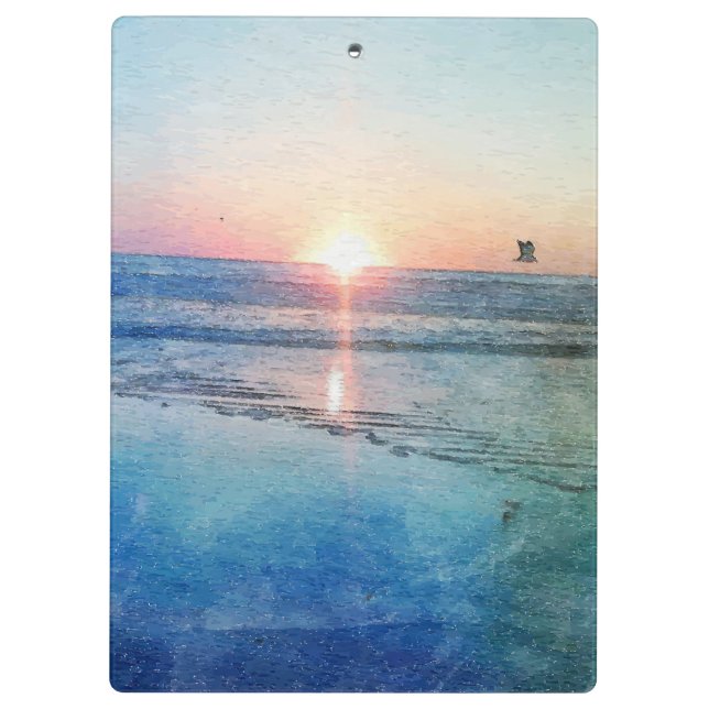 Porte-bloc Cascade du coucher de soleil de la plage du Pacifi (Dos)