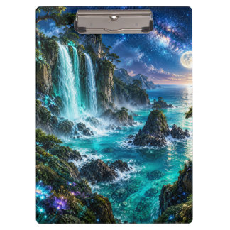 Porte-bloc Cascade Fantastique Magique sur la Côte Océanique 
