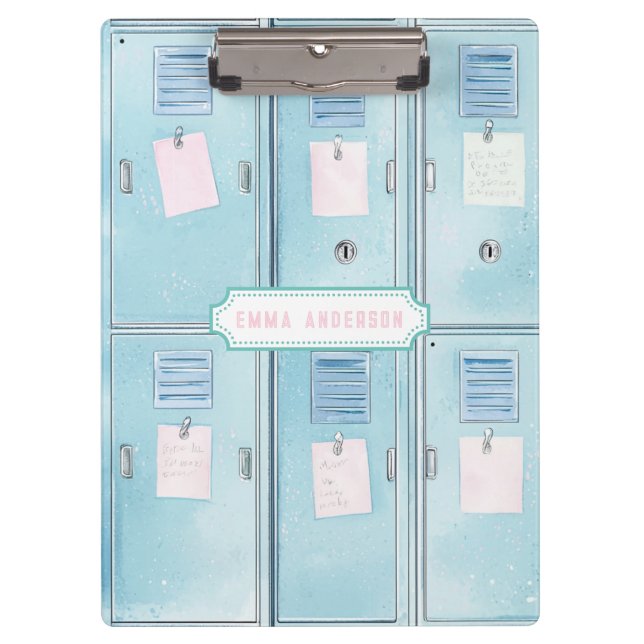 Porte-bloc Casier bleu d'école secondaire (Devant)