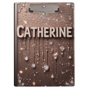 Porte-bloc 🌸Catherine Rose Gold Pailleté Notes de Nom🌸