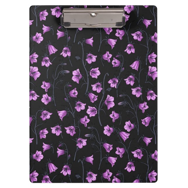 Porte-bloc Cellules bleues de minuit, cloches, Bellflowers 2 (Devant)