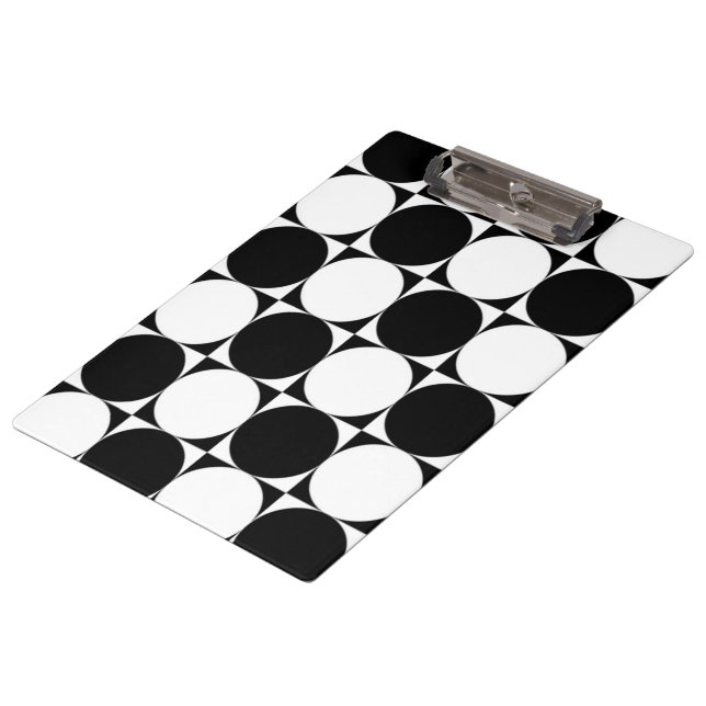 PORTE-BLOC CERCLES NOIRS ET BLANCS (Incliné)