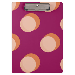 Porte-bloc Cercles Rétro et Motif Gras Ombres Violet