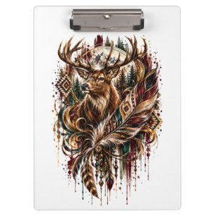 Porte-bloc Cerf Boho, Rêvant de Cerf