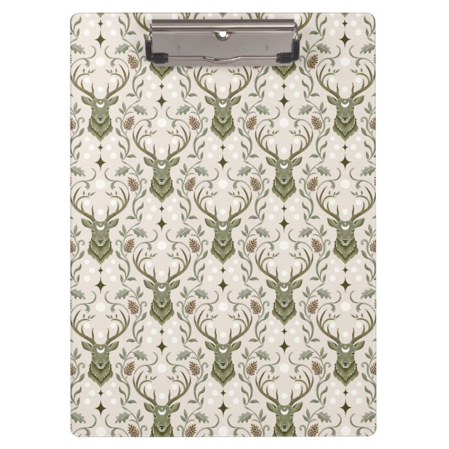 Porte-bloc Cerf Tribal Boho, Rêvant de Cerf (Devant)