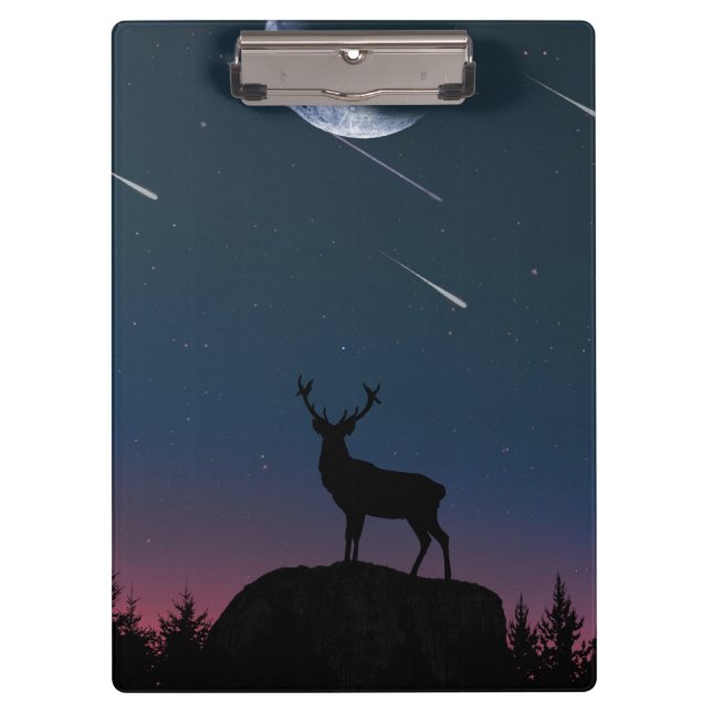Porte-bloc cerfs au clair de lune (Devant)