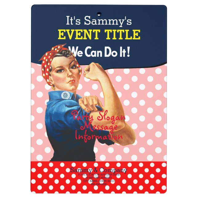 Porte-bloc C'est votre offre de Rosie Party personnalisée (Dos)