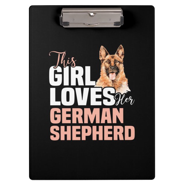Porte-bloc Cette Fille Aime Son Berger Allemand (Devant)