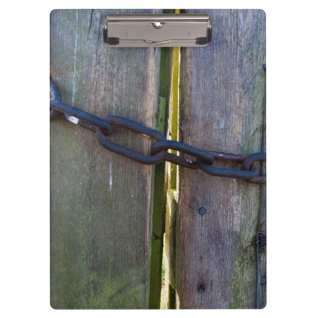 Porte-bloc Chain on wood (Devant)