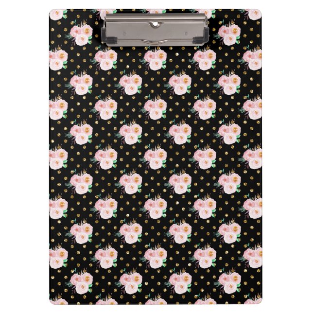 Porte-bloc Chalkboard Floral (Devant)