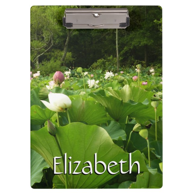 Porte-bloc Champ de fleurs de Lotus Jardin d'été (Devant)