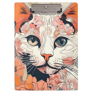 Porte-bloc Chat Artistique