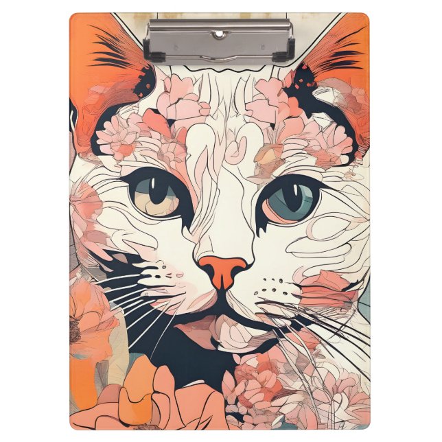 Porte-bloc Chat Artistique (Devant)