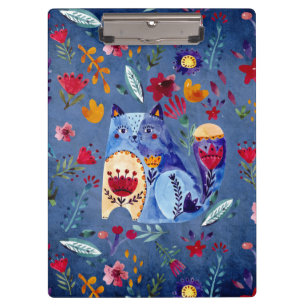 Porte-bloc Chat Cheeky dans Flower Garden