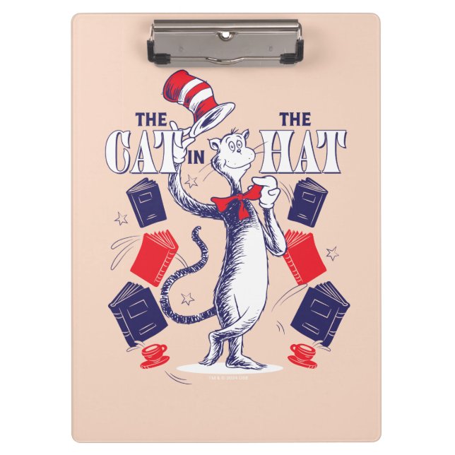 Porte-bloc Chat dans le Casquette | Lecture de livres (Devant)