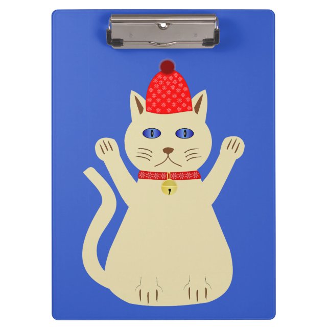 Porte-bloc Chat de Noël mignon (Devant)