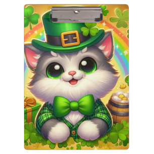 Porte-bloc Chat mignon/chaton Saint Patrick's Day