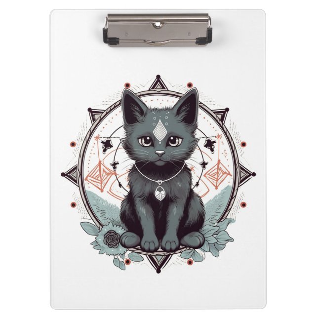 Porte-bloc Chat mystique (Devant)