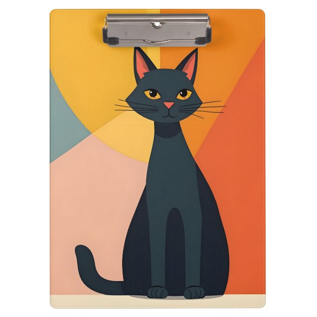Porte-bloc Chat noir MCM (Devant)