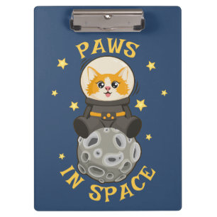 Porte-bloc Chat simple dans l'espace Astronaute animal cosmiq