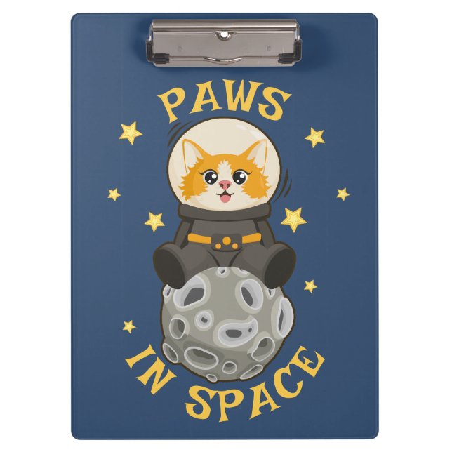 Porte-bloc Chat simple dans l'espace Astronaute animal cosmiq (Devant)