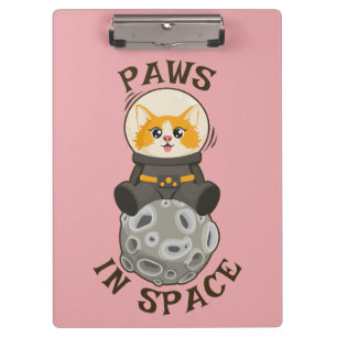 Porte-bloc Chat simple dans l'espace Astronaute animal cosmiq