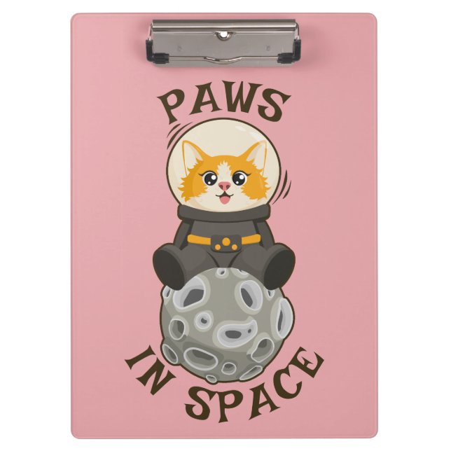 Porte-bloc Chat simple dans l'espace Astronaute animal cosmiq (Devant)