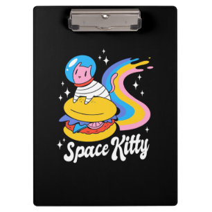 Porte-bloc Chat spatial astronaute