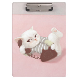 Porte-bloc Chat sur le téléphone