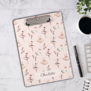 Porte-bloc Chaussures Ballerina Pink Ballet Nom personnalisé