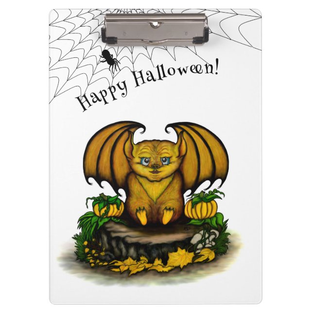 Porte-bloc Chauve-souris mignonne d'Halloween (Devant)