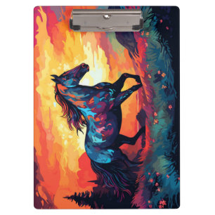 Porte-bloc Cheval En Course Sur Le Terrain Art Abstrait Cheva