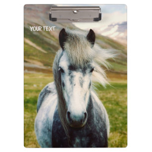 Porte-bloc Cheval gris sauvage