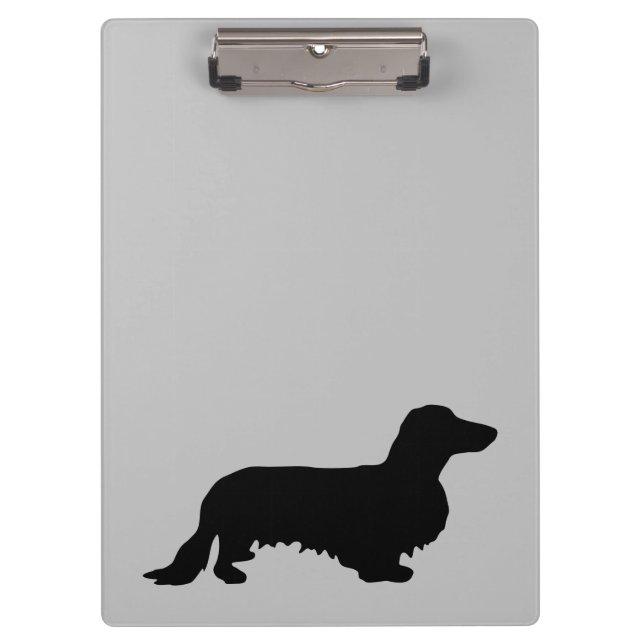 Porte-bloc Cheveux longs Dachshund - Silhouette 1 (Devant)