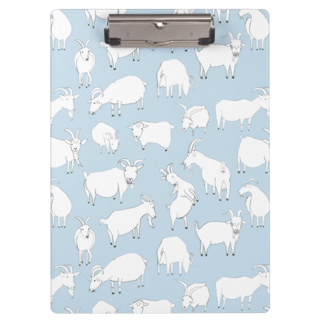 Porte-bloc Chèvres jouant - bleus layette (Devant)