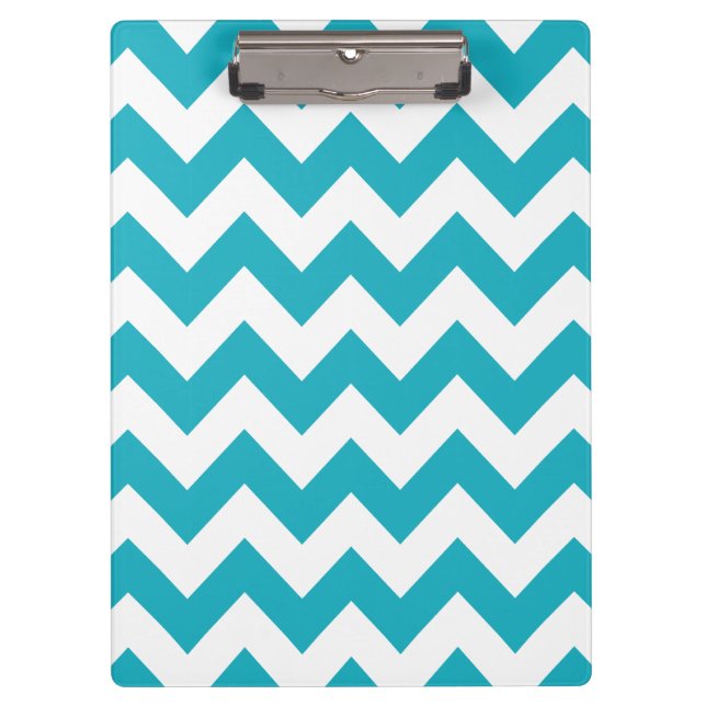 Porte-bloc Chevron gras turquoise (Devant)