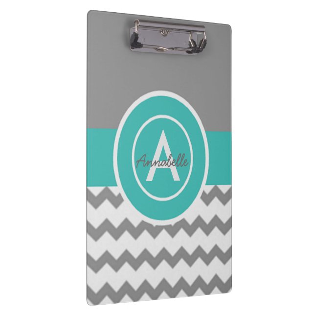 Porte-bloc Chevron Turquoise gris (Swatch)