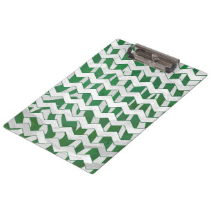 Porte-bloc Chevron Zebra Green et White Print