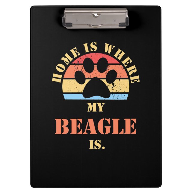 Porte-bloc Chez Moi, Mon Chien Beagle Est Là (Devant)