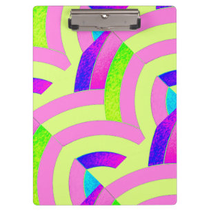 Porte-bloc chic et moderne, chevrons rose/vert chic