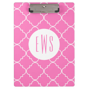 Porte-bloc Chic Quatrefoil Monogram Porte - bloc